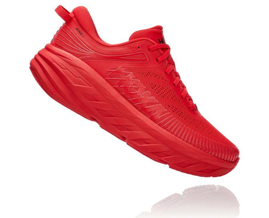 Hoka One One Bondi 7 Löparskor Herr - Röda - JANHG-5041